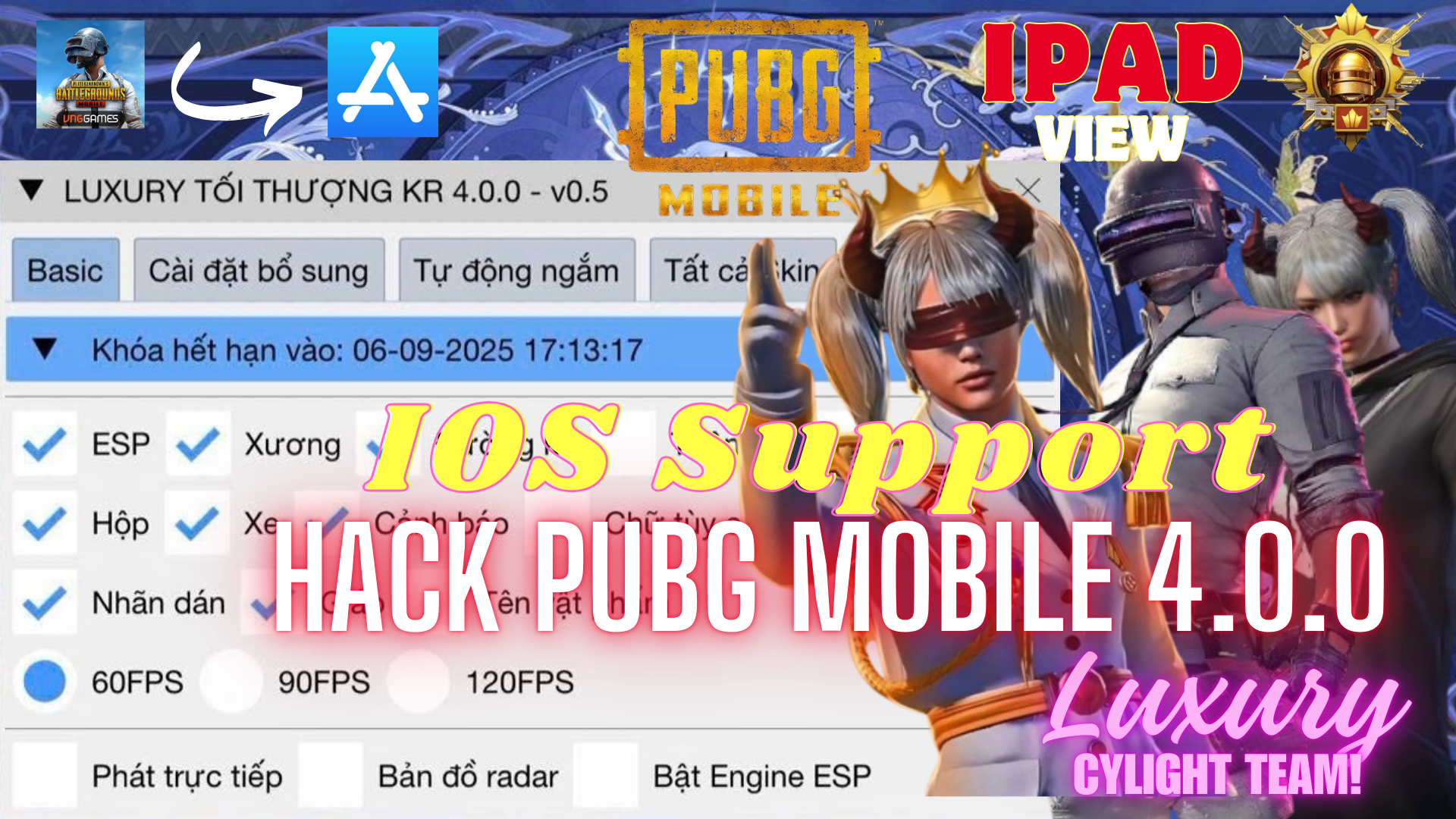 Mua Hack PUBG Chấp Tố Luxury TestFlight Tải Trực Tiếp ( Có Hướng Dẫn Chi Tiết Cài Nếu Cần )