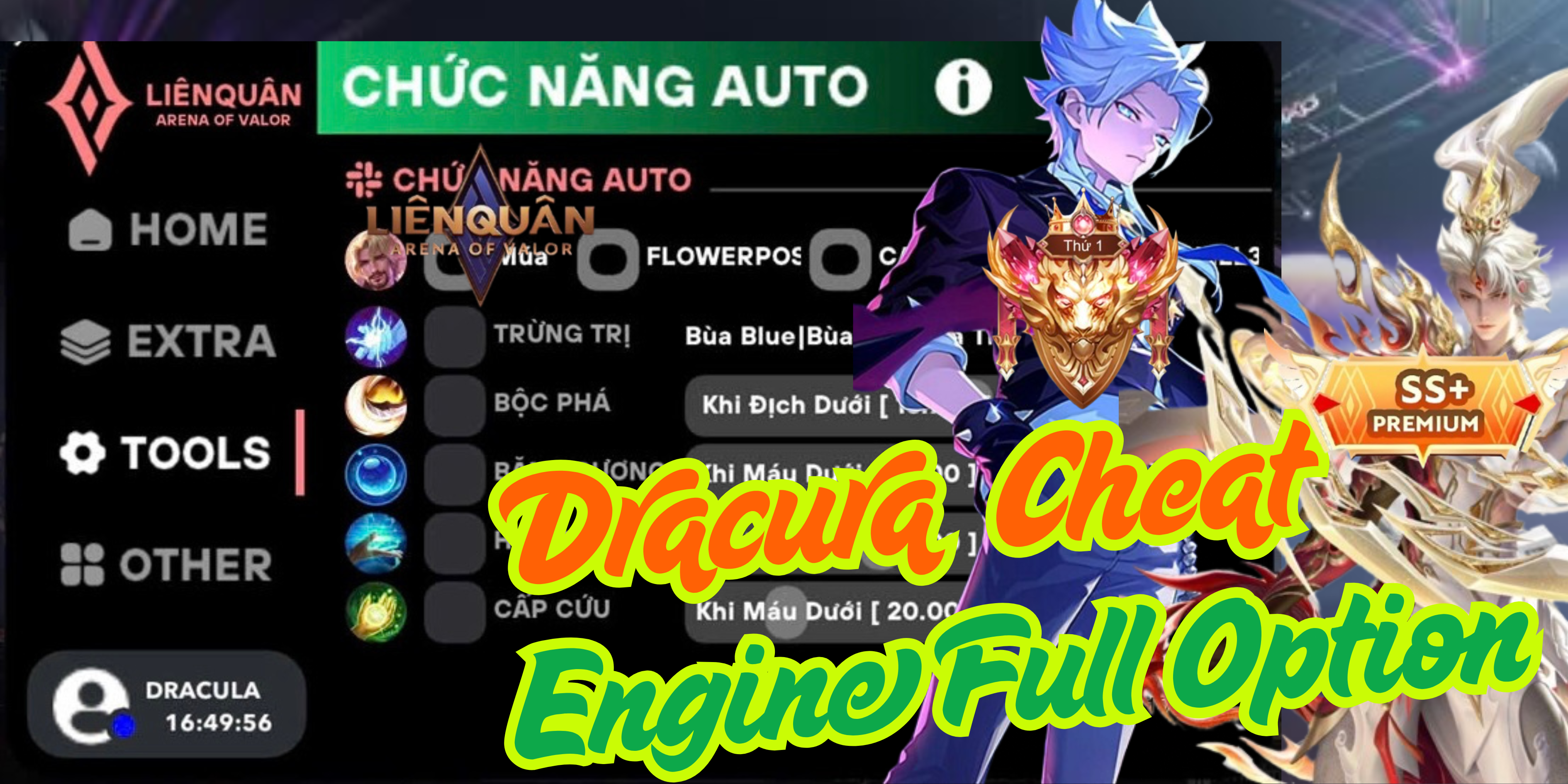 Hack Liên Quân Auto Flo Dracura iOS TestFlight